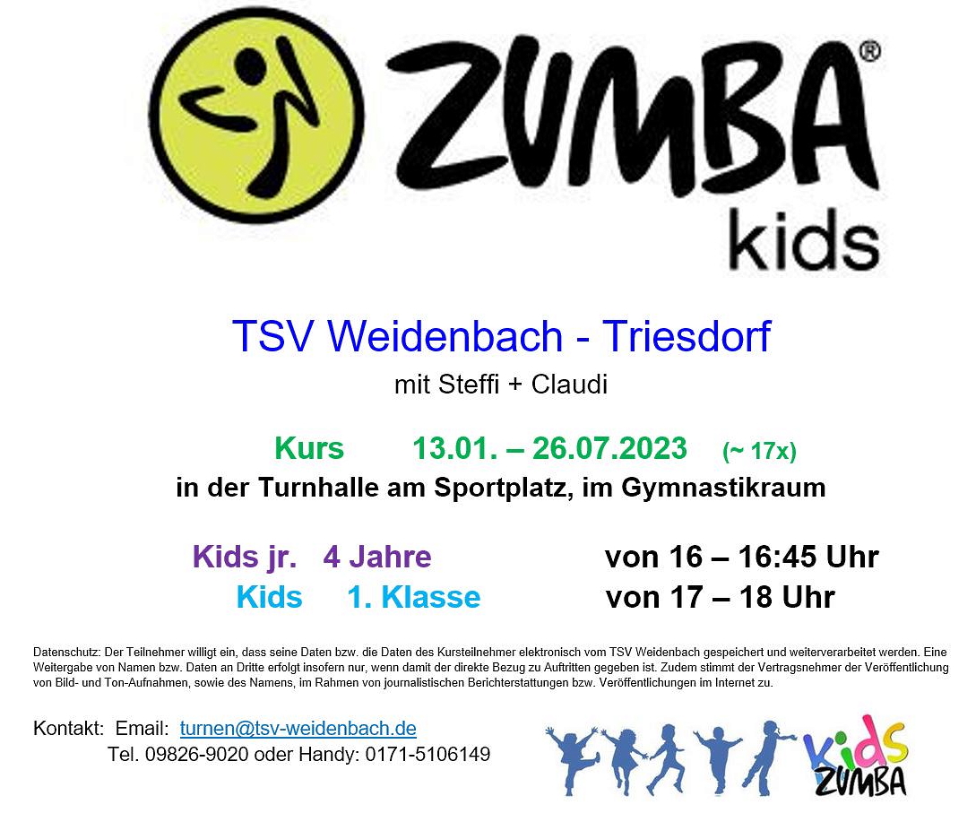 Zumba Kids beim TSV Weidenbach
